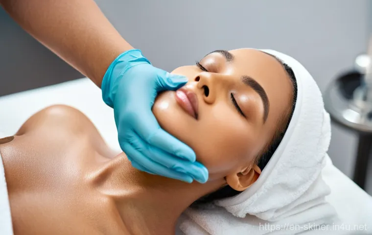 피부관리사의 클리닉 개업 준비 사례 - **Prompt:** A serene and impeccably designed reception area of a high-end skincare clinic. The space...