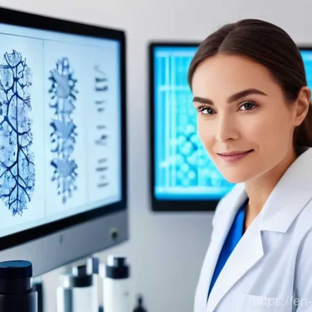 피부관리사의 필수 서적 추천 - The Science of Radiant Skin**

"A highly focused esthetician, dressed in a professional, modern lab ...