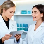 피부관리사 연봉 추이와 전망 - **Prompt 1: The Scientific Esthetician**
    "A professional female esthetician, in her mid-30s with...